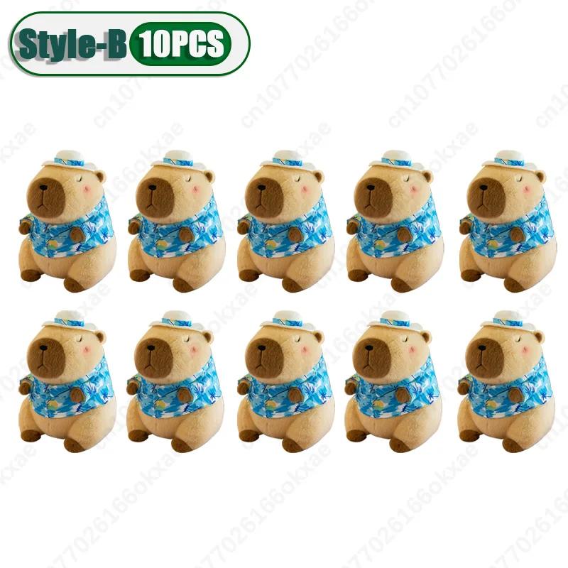 1-10PCS Cute Kapybara Plush Toy Summer Beach Kapybara Plush Ornament Christmas Gift Plush Toy Holiday Birthday Party Gift