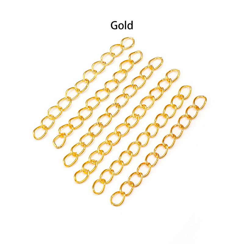 100 pièces/Lot 50mm 70mm Chaînes de Queue en Gros Chaîne d'Extension Allongée pour Bracelets Colliers Fabrication de Bijoux DIY Vente en Gros