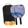 Pickleball Paddles Set of 2 Rackets Training Racquets Pink Purple