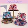Fashion Ladies Fisherman Hat With Floral Print And Wide Brim For Sun Protection