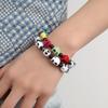 Stacked Skull Beads Bracelet Combination Set Fashionable Versatile Personality Exaggerated Handmade Beaded Jewelry