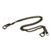 Men Double Albert Chain Pocket Watch Curb Link Classic Antique T-Bar Watch Chain for Pocket Watch Keys Pendants