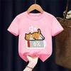 T Shirt Cat Chinoiserie Style Funny Summer Retro Trend Cartoon Kitten Tops Tee Tshirt Kids Design Lovers Casual Short Sleeved