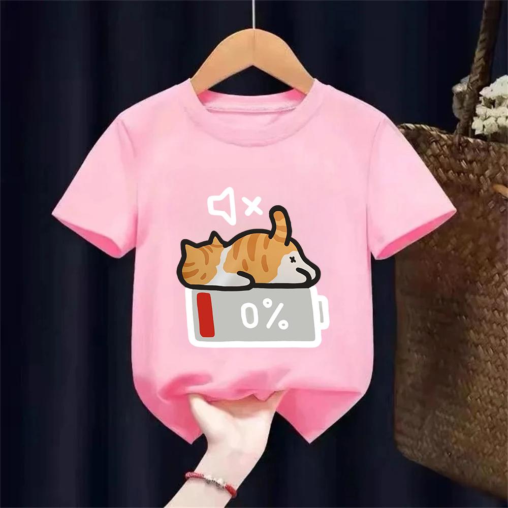 T Shirt Cat Chinoiserie Style Funny Summer Retro Trend Cartoon Kitten Tops Tee Tshirt Kids Design Lovers Casual Short Sleeved