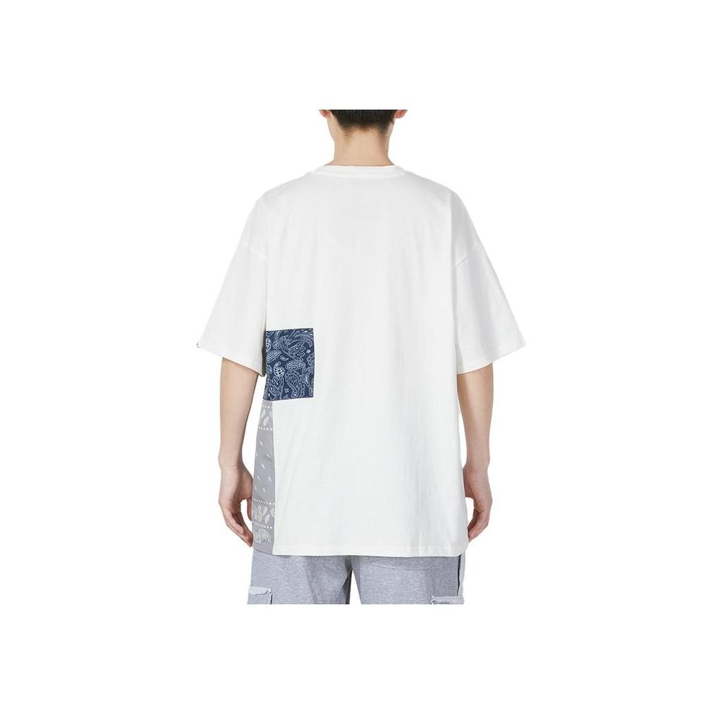 Vans American Vintage Patchwork Printed Crew Neck Short Sleeve T-Shirt Men T-Shirts White VN000FRHFS8