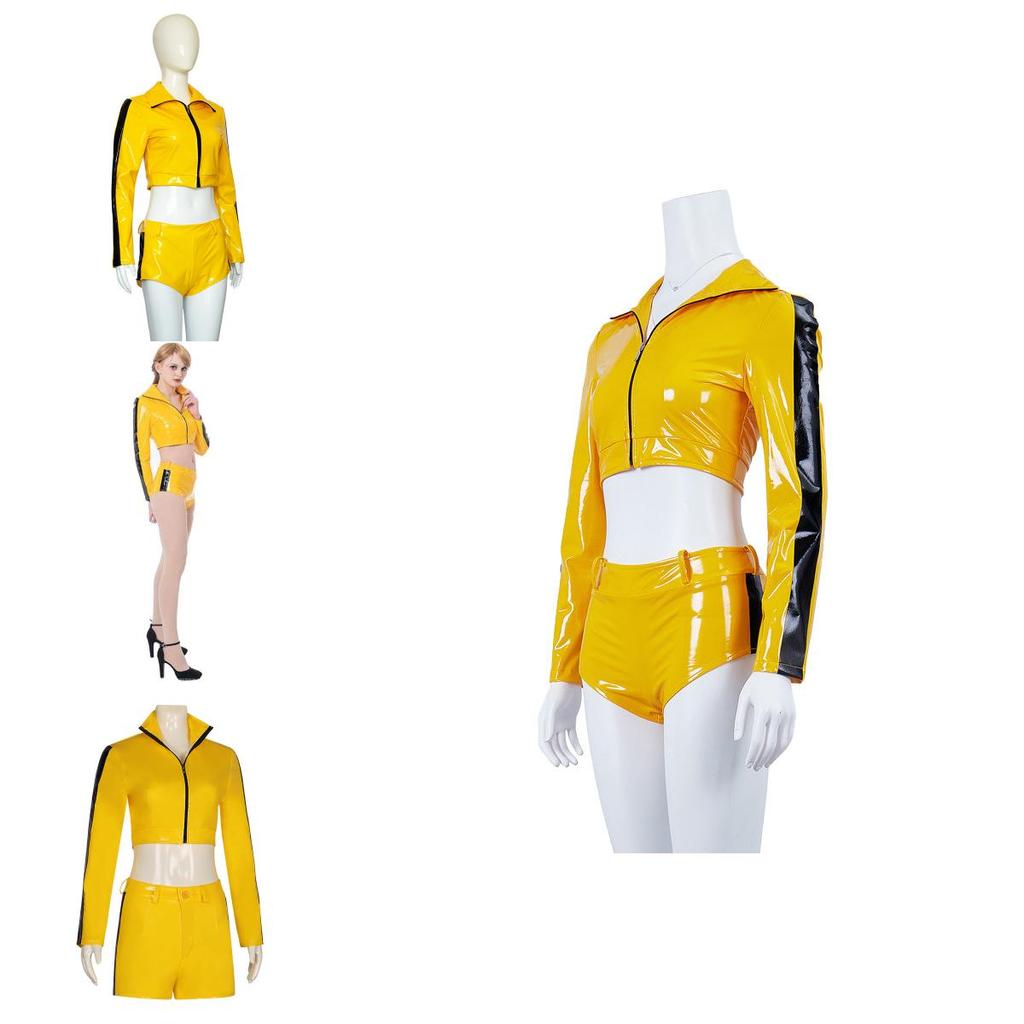 Tr Fabric Cosplay Suit For Women The Bride Yellow Costume For Game And Anime Roleplay