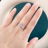 BELLA BOX Luxus Silber Farbe Bogen Ringe Für Frauen Zirkon Herz Steine Romantische Geschenke Elegante Accessoires Täglich Tragbare Ring Hot