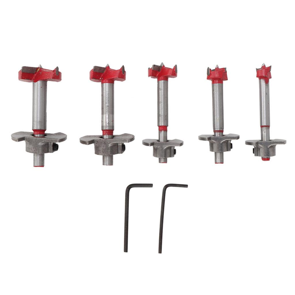 5pcs Forstner Drill Bit Set Woodworking Hole Saw Wood Cutter 1520253035mm