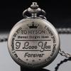 Rabatt FÜR MEINEN SOHN Vintage Bronze Taschenuhr Quarz Kette Anhänger Uhr Halskette Anhänger Kette Schmuck Geschenk Uhr für Männer