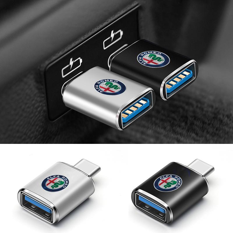 

Car Type-C Turn USB3.0 Adapter Auto Converter Interior Parts For Alfa Romeo LEXUS Dacia Tesla Cadillac Land Rover Toyota Hyundai Acura чорний