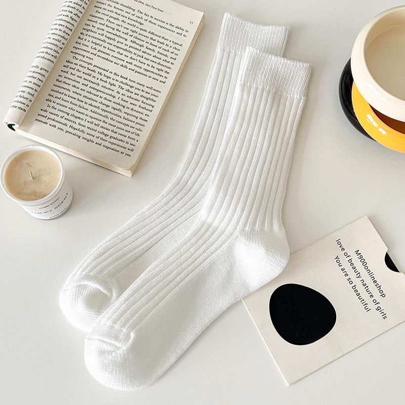 Socks Pure Cotton Stacking Socks, Out-Of-Season Wear, Trendy Thickened Warm Thick Needle Retro Maillard Stockings Women