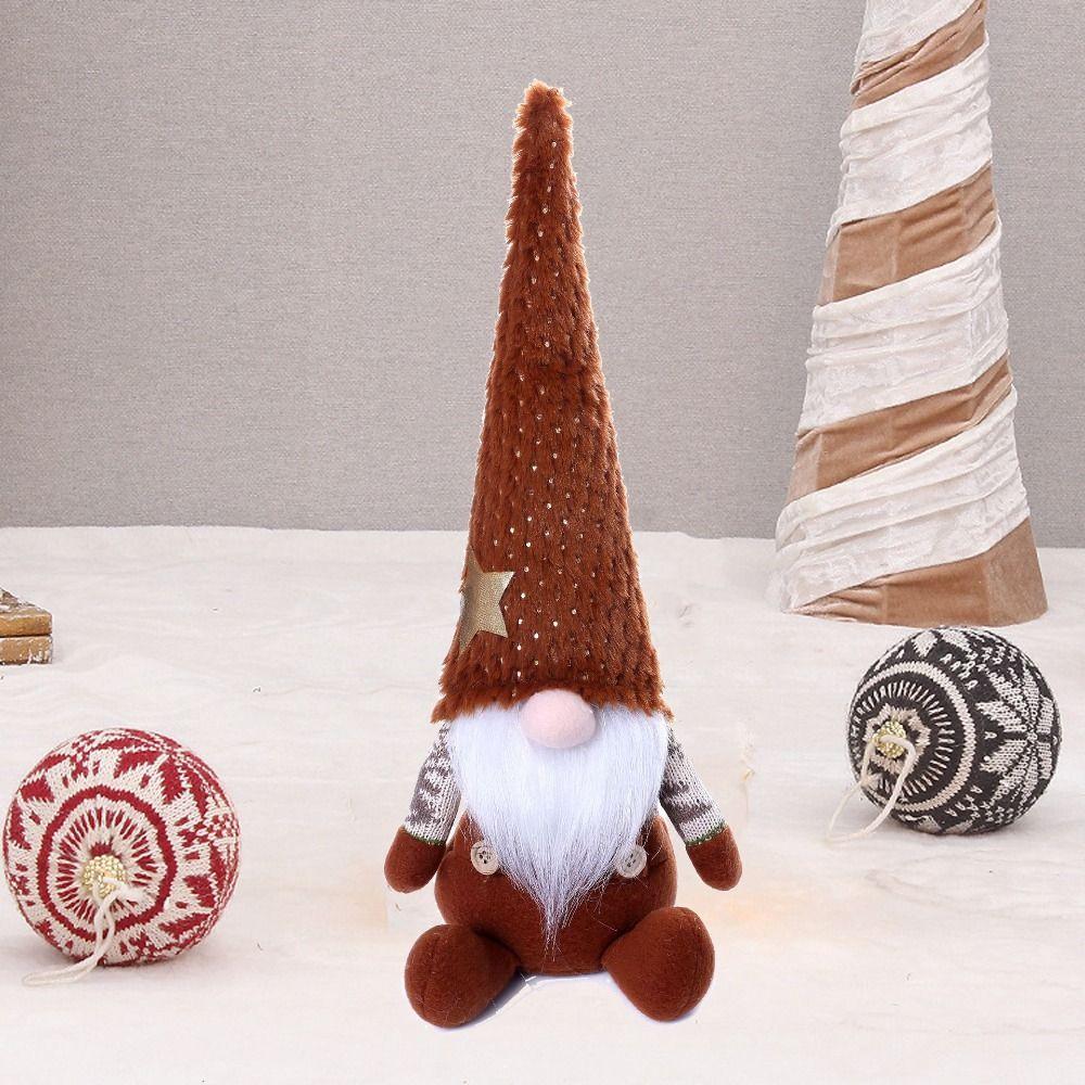 Handmade Plush Knitted Doll Cute Faceless Doll Crafts Christmas Toy  Photo Props