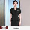 Elegant Women's Summer Short-Sleeved Suit Dress for Professional Settings