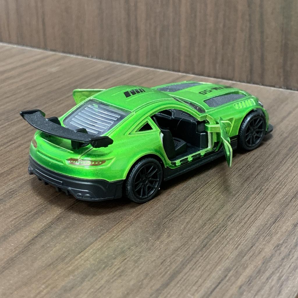 Green Amg Gt50 Gtr Alloy Diecast Model Car 136 Pull Back Toy Race Car Collectible Car Ornament Boy'S Favorite Car Toy Gifts