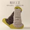 24 Autumn And Winter Thickened Socks Women'S Clip Fleece Thick Line Stockings Cover Two-Color Thick Needle Wind Calf Socks Leg Cover