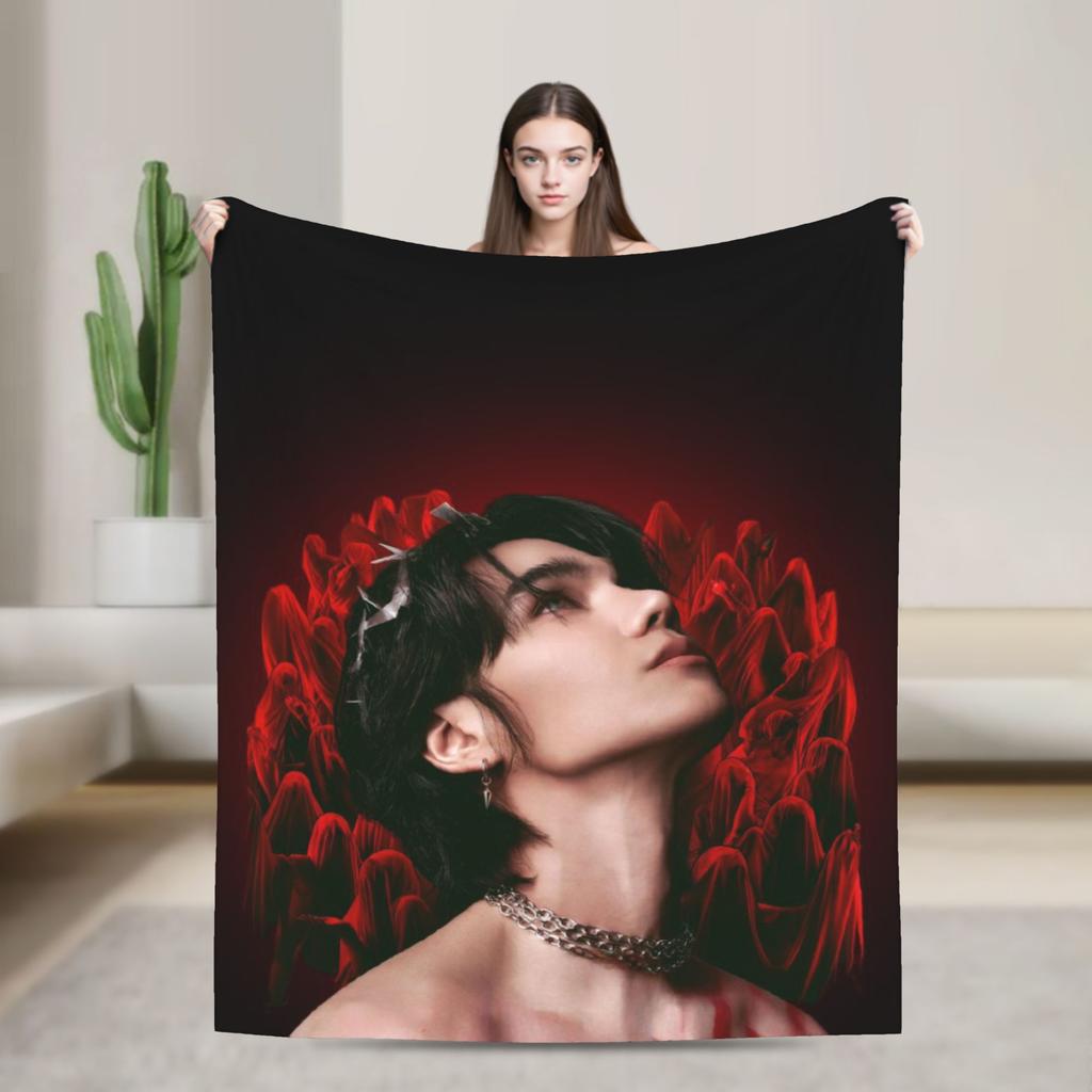 Jeff Satur Warm Soft Blanket Students Plush Throw Blanket Novelty Living Room Flannel Bedspread Sofa Bed Cover