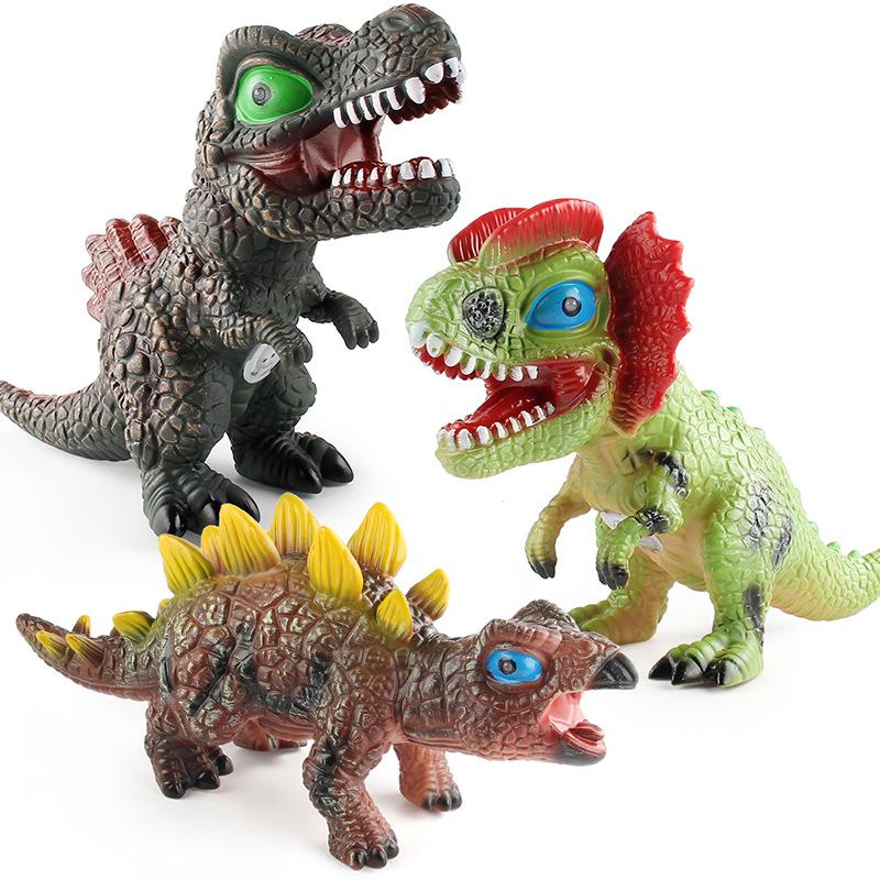 Jurassic Animals Can Make Sounds, Simulate Tyrannosaurus Rex Stegosaurus, Pinch It, Call It Soft Glue, Dinosaur Animal Ornament Model