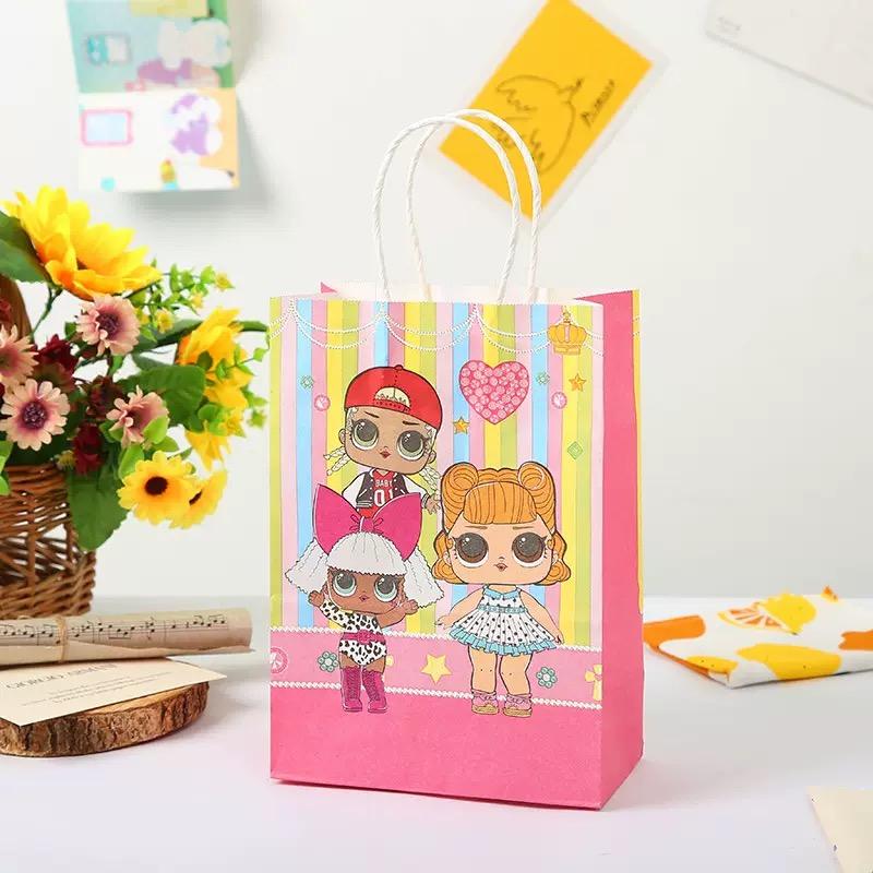 Surprise Doll Birthday Theme Decorations Backdrop Baby Shower Suppl Lol Party Cake Topper Balloon Paper Banner Plates Cups for Round Sensory Durable