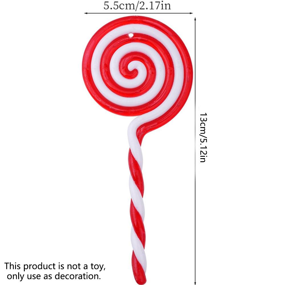 10 Stück Weihnachts-Lutscher, Weihnachts-Zuckerstange Hängedekoration Weihnachtsbaum Hängeornamente für Weihnachtsfeier Weihnachts-Heimdekoration