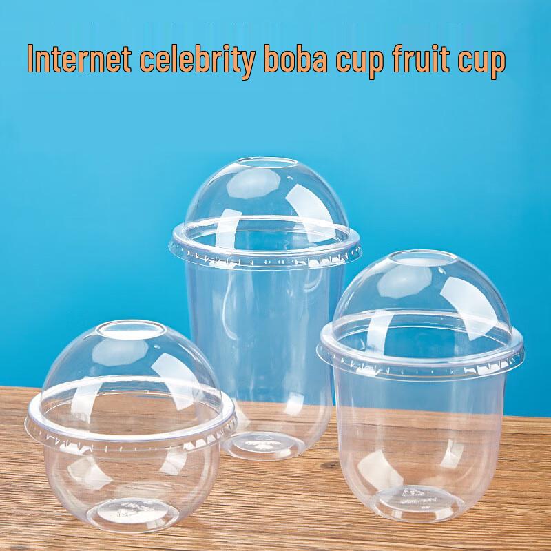 Disposable U-shaped Dessert Cup with Dome Lid