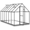 Vidaxl Greenhouse With Base Frame, Anthracite, 334X169X202 Cm, Aluminium