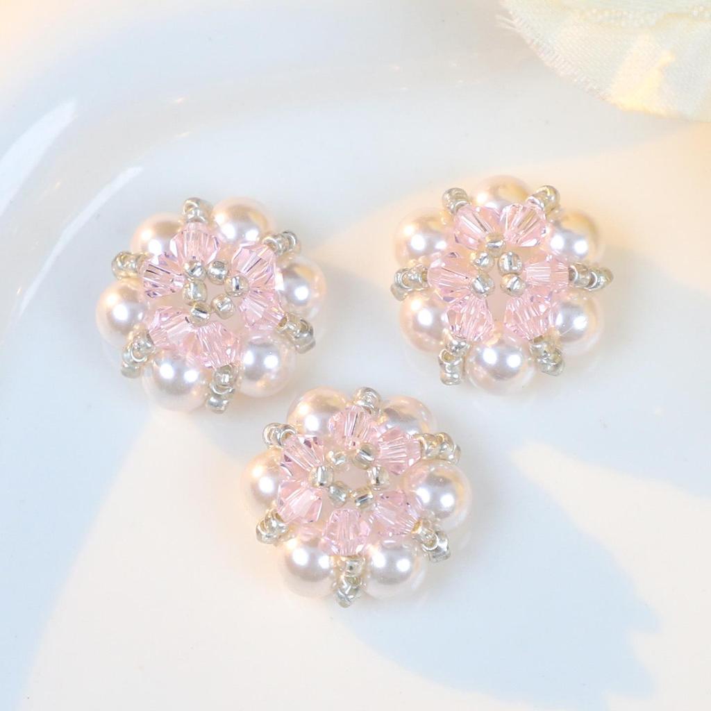 Niche Pearl Seed Bead Flower Ear Stud and Hair Clip Accessories