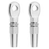 2Pcs Marine Grade 316 Stainless Steel Swageless Eye Terminal Wire Cable Rope Diy Fitting Rigging Hardware Balustrade Kit