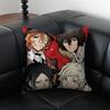 Classic comics BBungo Stray Dogs Cushion Cover Pillow Case Antidustmite Invisible zipper silky plush cushion