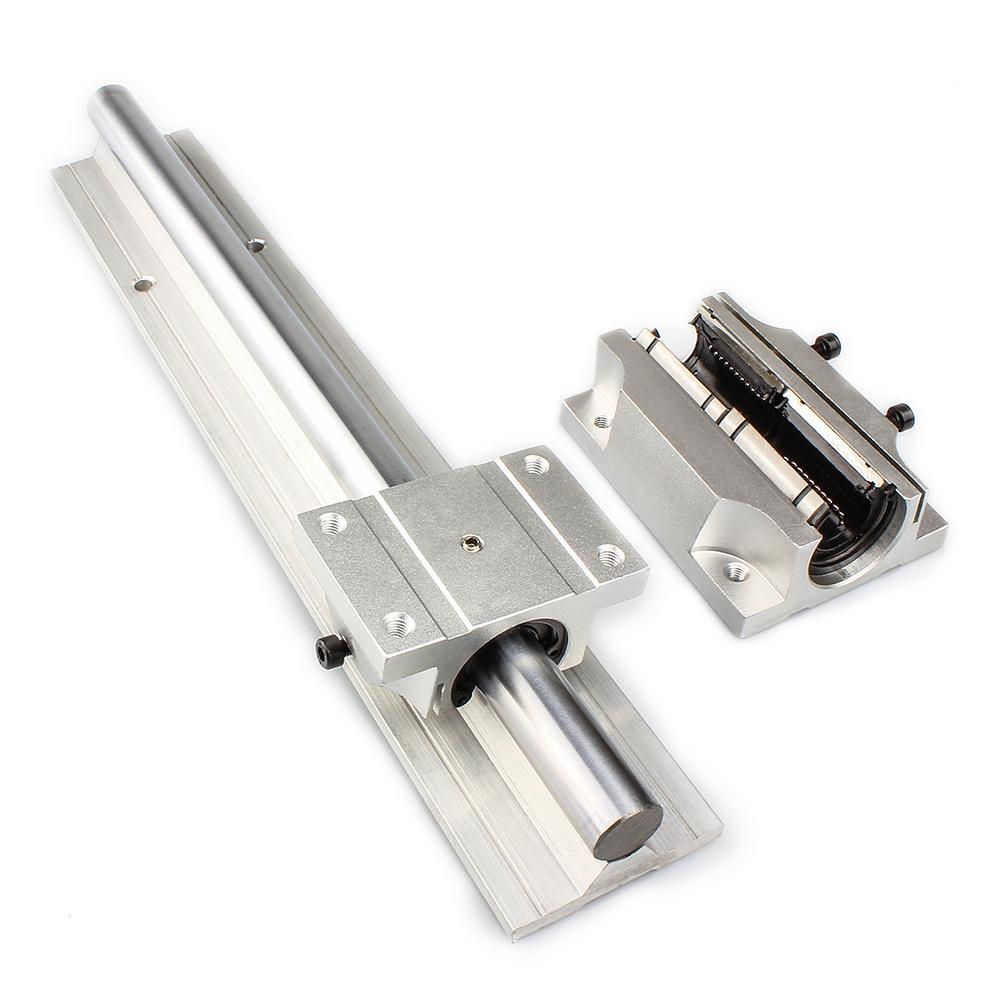 SBR Slide Rails: Full Set of Cylindrical Linear Optical Shafts & Guide Rods with Aluminum Support (SBR12/16/20/25/30/40)
