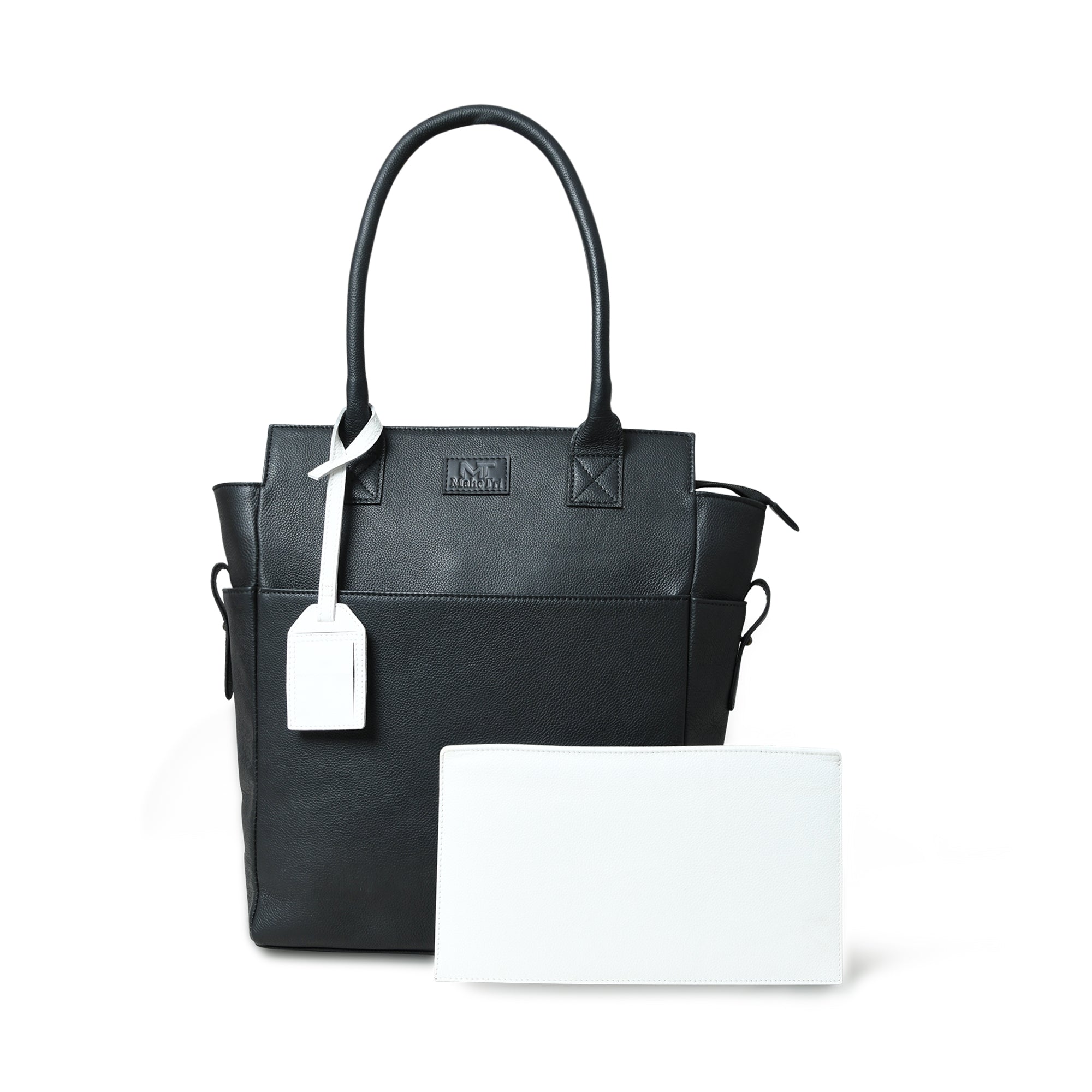 

MaheTri Midnight Elegance Noir Shopper Tote For Women, Leather Handbag Designed for Everyday Use One-Size чёрный