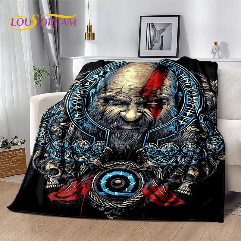 29 Style Kratos God of War Games Cartoon Blanket,Soft Throw Blanket for Home Bedroom Bed Sofa Picnic Travel Office Cover Gifts