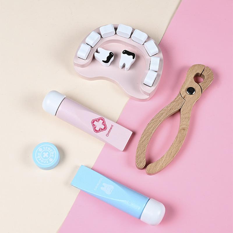 Non-Toxic Wooden Pretend Play Doctor Educational Toys For Children Medical Simulation Medicine Chest Set For Kids Role Playing Pretend Toy