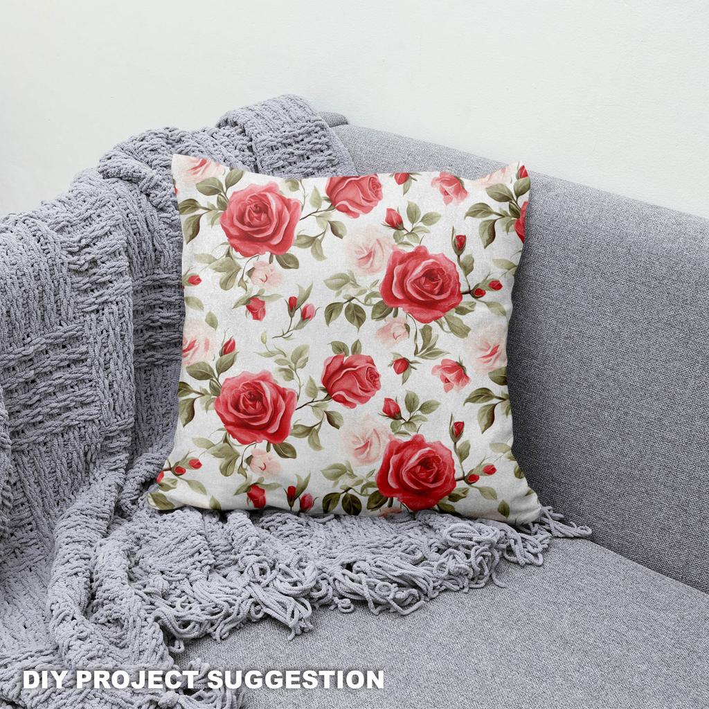 Royal Samt Stoff Polyester Zum Nähen - Motiv Blumen - Rdx2124