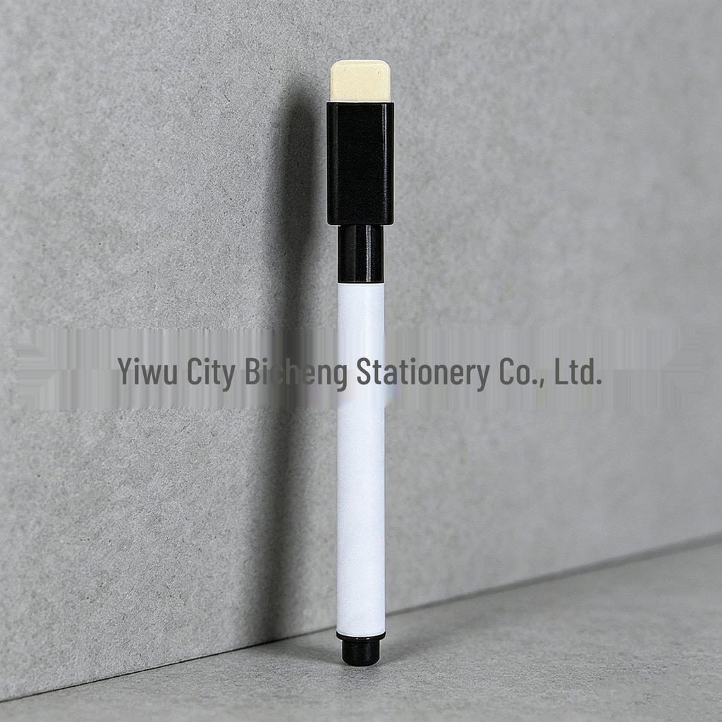 Magnetic Erasable Whiteboard Marker Pens for Kids and Teachers - Water-Based, Black with Brush, Easy to Erase