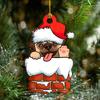 Lovely Cartoon Dog Ornaments 2023 Christmas Decoration Hanging Tree Pendant for Car Personalized Gift for New Year Party