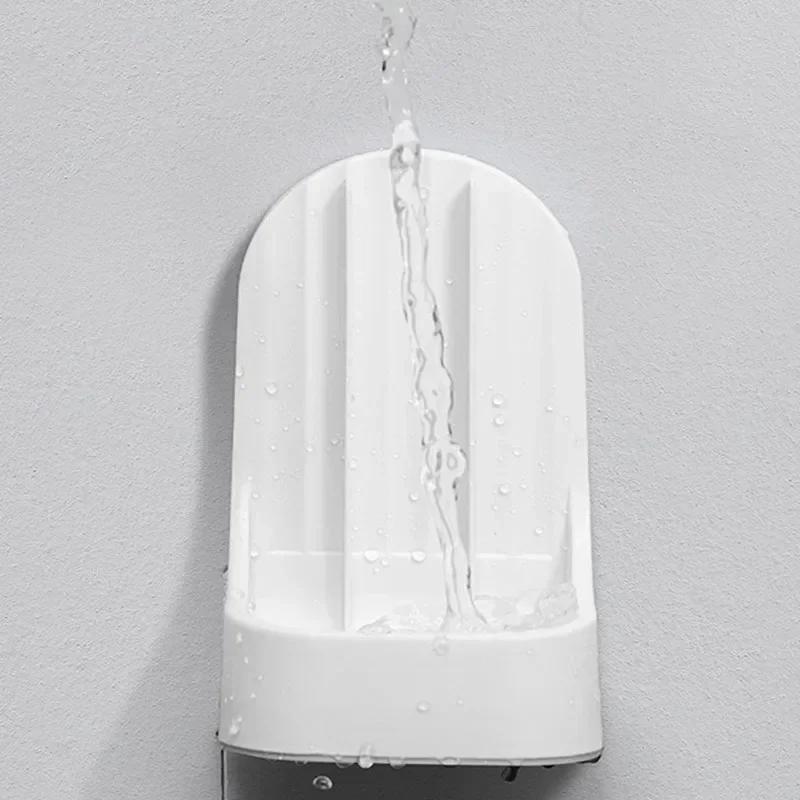 Scopino per WC con setole in silicone e porta scopino per l'asciugatura, per riporre e organizzare il bagno, strumento per la pulizia del bagno, accessori per WC