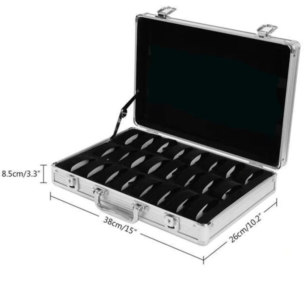 Soft Cushion Aluminum Watch Box 24/32Grid Watch Display Case Watch Storage Box  Trade Briefcase