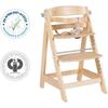 Adjustable High Chair - Roba - Sit Up Click & Fun - Removable Meal Tray - Adjustable Height - Up To 70 Kg - Natural Wood