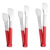 Stainless Steel Silicone Anti-Scald Food Tongs for Baking, Bread, Meat, Buffet, Three-Line Design