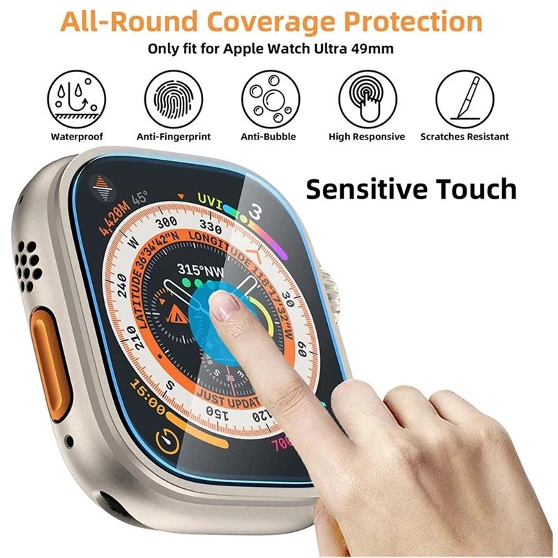 Tempered Glass for Watch Ultra 1 2 3 49mm Anti-Scratch Screen Protector IWatch Ultra Seconds Installation Protective Film