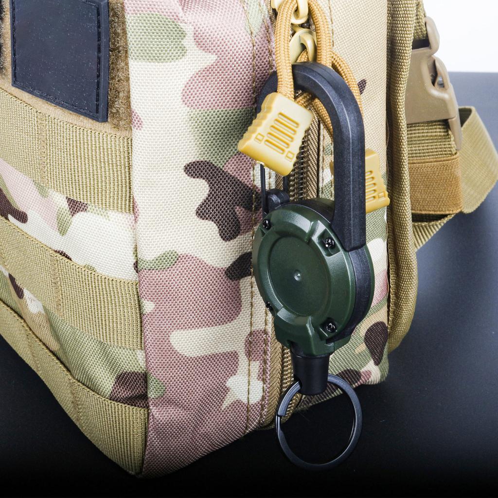 Retractables Keyring Wire Rope Retractables  Badges Holder Antitheft Buckle Rope AntiLost Retractables Keychains