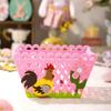 Holiday Gift Bag Features a Colorful Rooster Versatiled Storage Basket for Eggs and Candy for Parties Decoration
