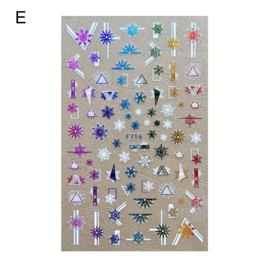 Manicure Art Stickers Decorative Vivid Paper Nail Decals Christmas Gifts Nail Art Decals Glitter Foil Decor Manicure Sticker for Women