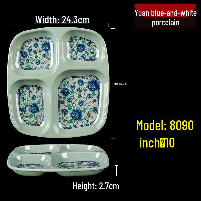 

Melamine Divided Canteen Meal Plate
