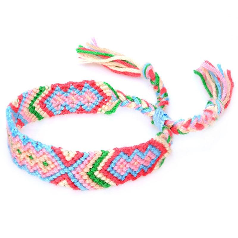 Bohemian Woven Friendship Bracelets for Women Girl Fashion Braided Handmade Tassels Wrap Boho Bracelets Adjustable