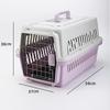 Portable Graphite Green Pet Carrier: Cat Cage & Dog Shipping Box