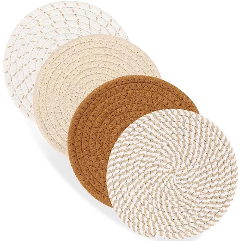 Braided Cotton Rope Placemat & Coaster Set
