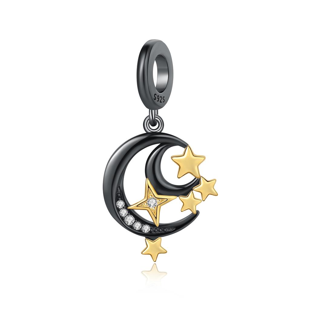 Copper 35 Styles Mysterious Stars Moon Pendants Bracelet Charms Fit Women Jewelry Party Beads Diy Gifts Accessories