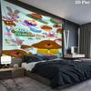 Hey Duggee Custom Name Wall Tapestry Aesthetic Wall Hanging Printed Fabric Blanket Decorative Tapestries for Bedroom Living Room Home Decor