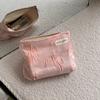 1pcs Large Capacity Canvas Bow Makeup Bag, 3d Printed Handbag, Student Pencil Case Storage Bag, High-End And Fashionable Style